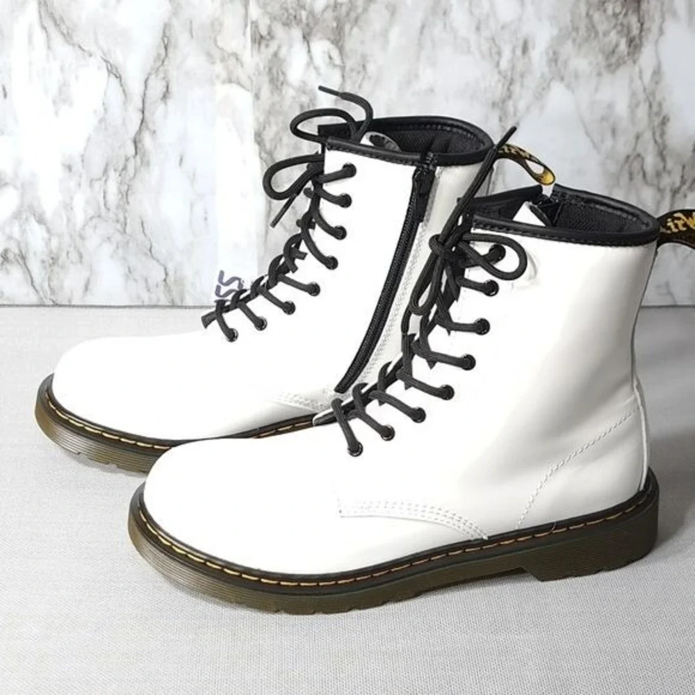 Dr. Martens 1460 Y Ankle Boots White Smooth Leather US M 6 US L 7‎ - Picture 3 of 11